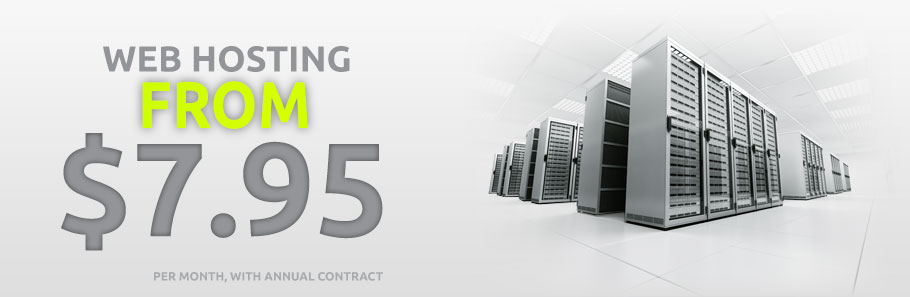 Web hosting starting at $7.95